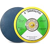 SHININGEYES 1Pcs 6in Vinyl Faced PSA Backing Pad, 6" PSA Backing Plate 5/16" 24 Thread for Air Orbital Sander and Pneumatic Polisher