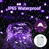 cshare Fairy Lights 5m 50 LEDs Battery Operated Purple Wire IP65 Waterproof view 4