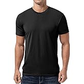 QUALFORT Men's Ultra Soft Shirt for Men Lightweight Cooling Short Sleeve Casual Basic Tee Shirt