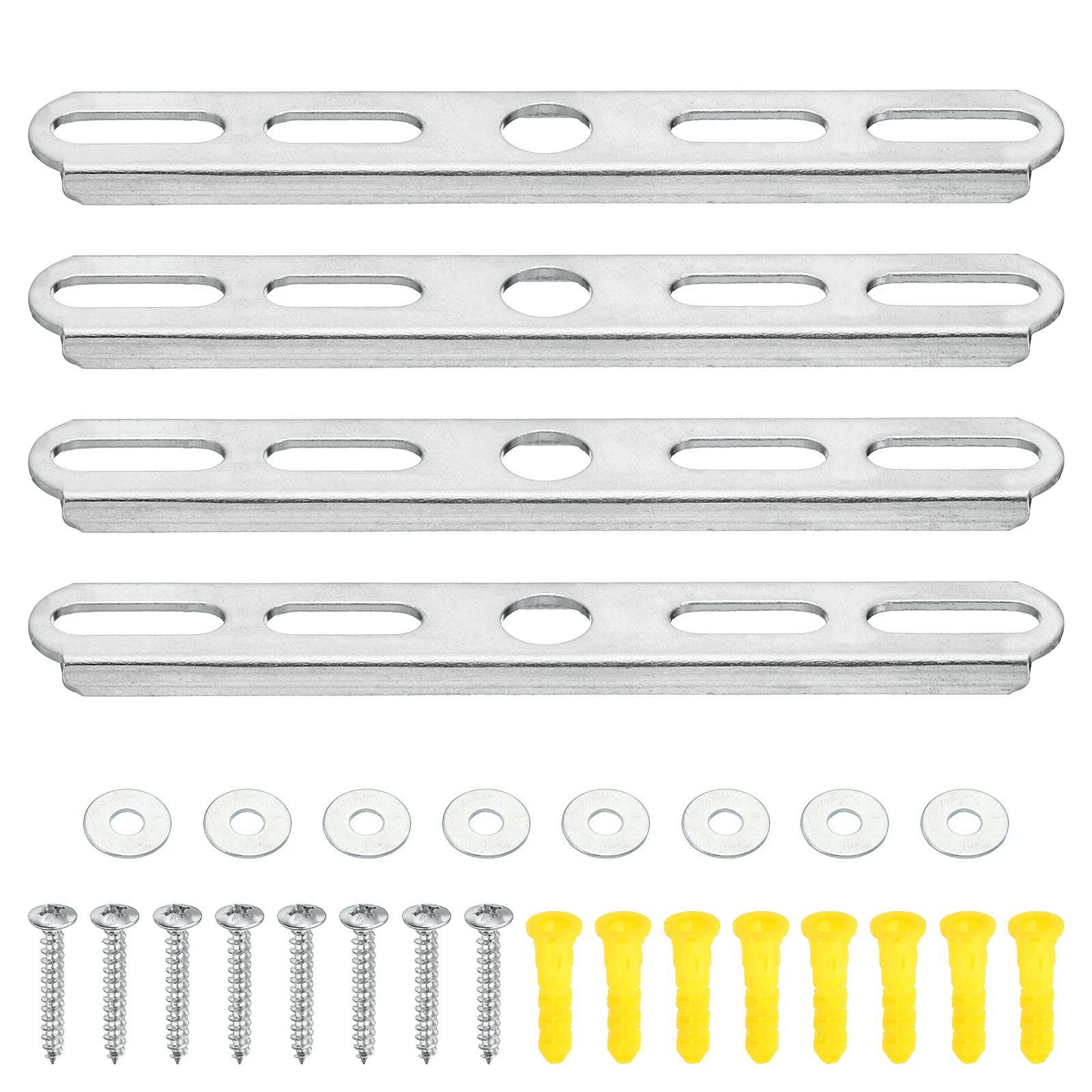 PATIKIL 120mm 4.7 Inch Ceiling Light Plate Kit, 4 Set Pendant Light Fixture Mounting Bracket Crossbar with Screw Nuts Accessories for Chandelier Wall Lighting