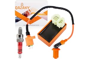 QAZAKY Performance AC CDI + Ignition Coil + Spark Plug A7TC GY6 50cc - 80cc 90cc 110cc 125cc 150cc 4-stroke Engines Scooter A