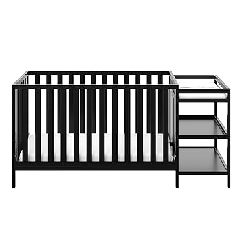 Storkcraft Pacific 4 In 1 Convertible Crib And Changer Black