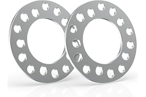 MZS 5x114.3 Wheel Spacers, 1/4" 6mm Thick 5x4.5 5x115 - M14x1.5 1/2" Thread Pitch Compatible with Wrangler TJ YJ/Cherokee/Explorer/Mustang/Ranger/Challenger/Model Y 2WD/4WD Fit 5 Lug