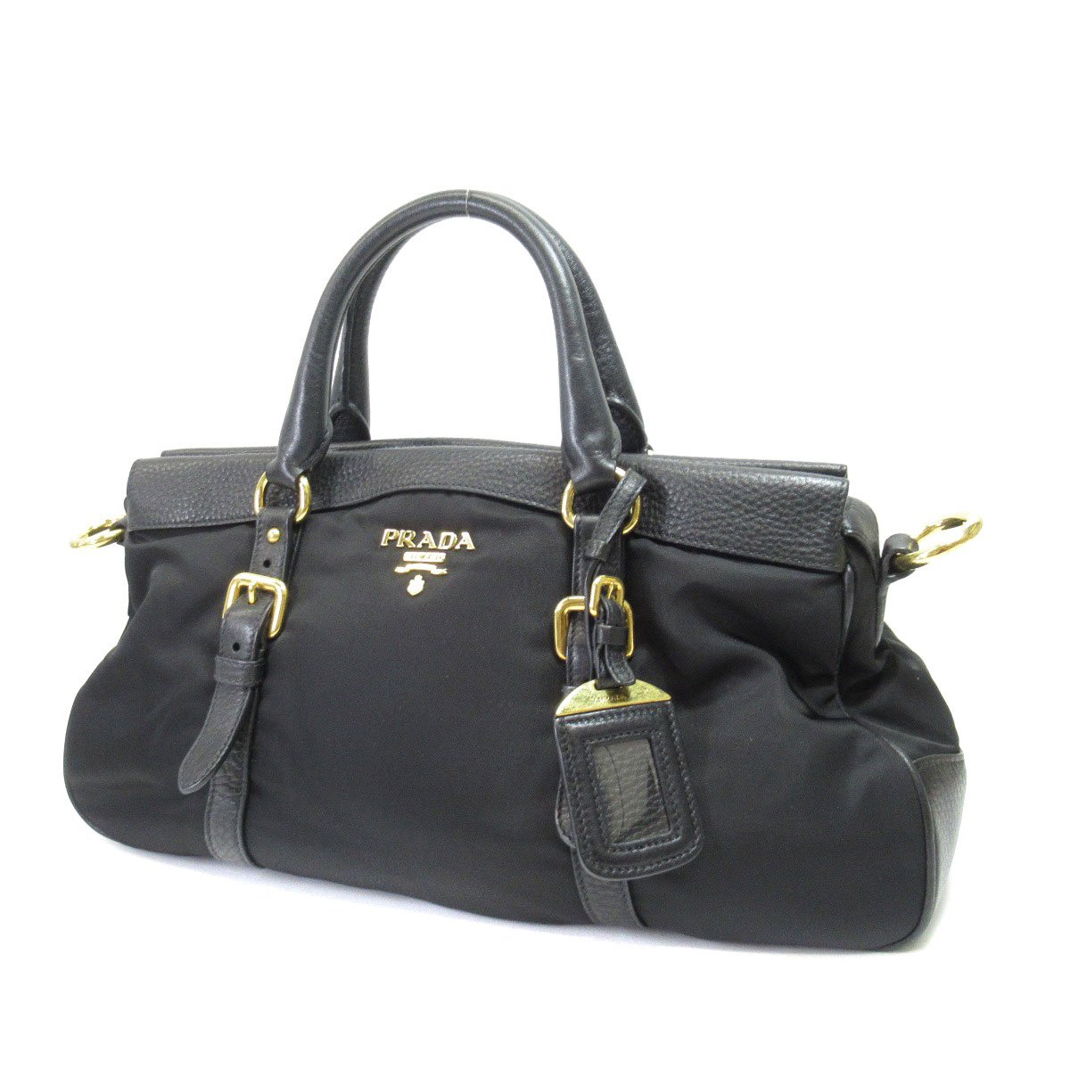 超目玉 プラダ ロゴマーク 2way ハンドバッグ ナイロン素材 レディース 中古 B07dpchj1j Documentation Luminesthemes Com