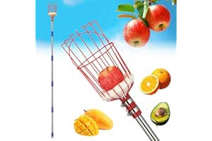 EUIJOIP Long Reach Fruit Picker Pole Tool 35”-75“, No Ladder Required, Portable Splicing Tool for Seniors,Kids,Year-Round Use– Effortless Harvesting for Apples, Avocados,Oranges,Grapefruit,Mangoes,Plums,Pear