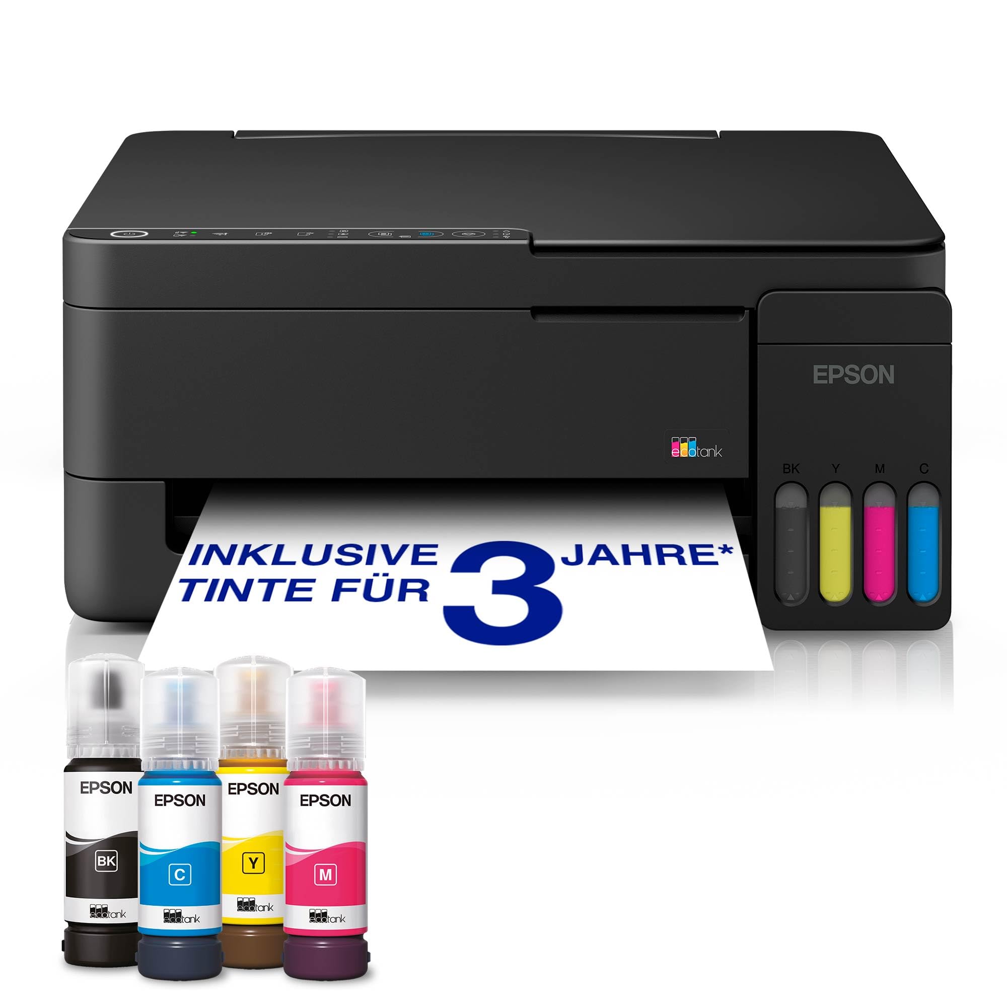 Epson EcoTank ET-2912 | Für vielbeschäftigte Haushalte | Wi-Fi | A4 | Drucken, Kopieren, Scannen | AirPrint-kompatibel | Kompakt | Enthält bis zu 3 Jahre Tinte