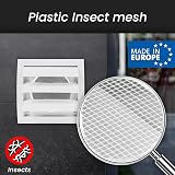 Repa Market White Exhaust Hood 4in with Pest Guard Screen Flange Air Vent Cap view 4