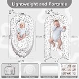 EAQ Hedgehog Baby Lounger Nest 0-12 Months 100% Cotton Portable Co-Sleeping view 3