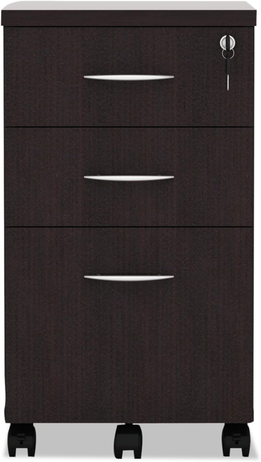 Alera ALE Valencia Mobile B/B/F Pedestal File, 15 7/8 x 20 1/2 x 28 3/8, Espresso: Furniture & Decor