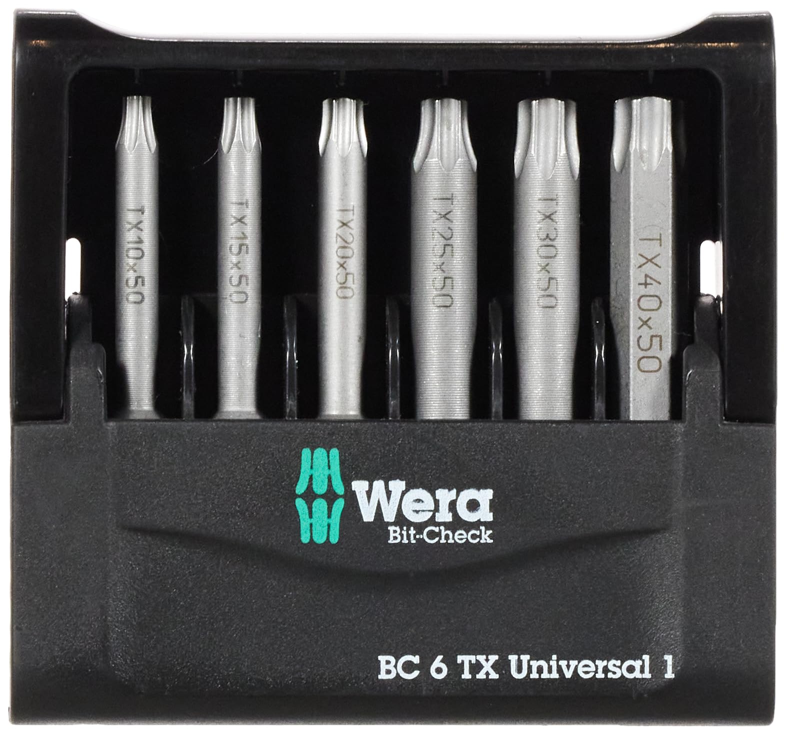 Wera 05056472001 Mini-Check Set Torsion Extra tough 50 mm Direct Drive Torx TX10-40, 6pc