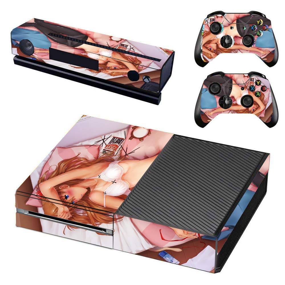 KALINDA MODI Vinyl Skin Sticker Cover Decal for Microsoft Xbox One Console and Remote Controllers Beautiful Ecchi Manga HD Printing