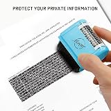 Miseyo Wide Identity Theft Protection Roller Stamp Set Blue (3 Refill Ink) view 4