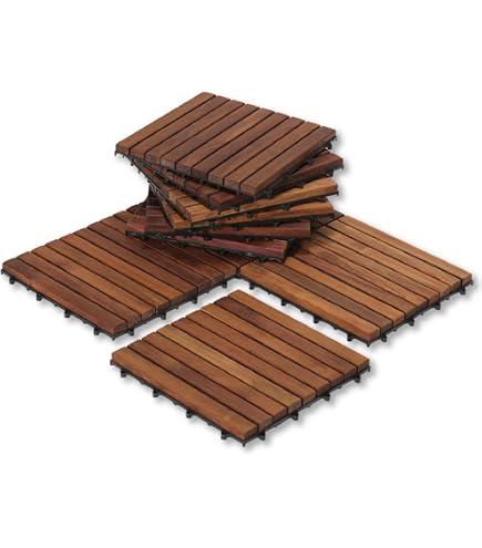 Ez-floor Loop Ends Side Trim Piece Interlocking Flooring Solid Teak ...