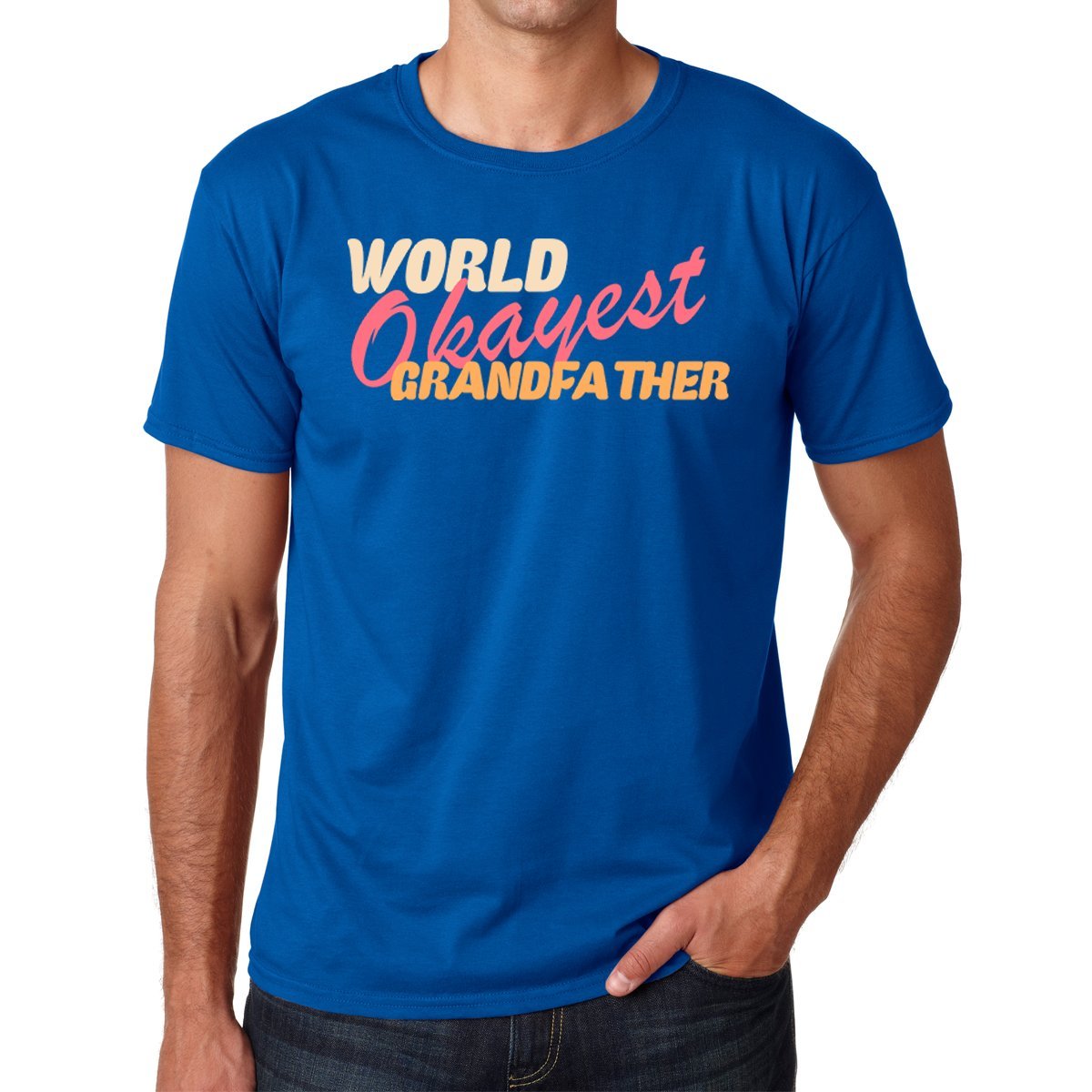  Worlds Okayest Grandfather Grandparents Day Gift Premium S T Shirt