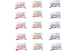 ROCA Brown & Haley MOUNTAIN BAR Variety Pack - Chocolate Candy with Peanuts and Creamy Flavored Center - Individually Wrapped Candy - Case of 15 Chocolate Bars - 5 Vanilla, 5 Cherry, and 5 Peanut Butter