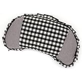 Edomi Buckwheat Neck Pillows for Sleeping, Cervical Moon Pillow for Neck Pain, Back Lumbar Neck Support Cooling with Pillow Case Cover with Zipper, Crescent Buckwheat Hull Pillows (18x9 inch, Black)