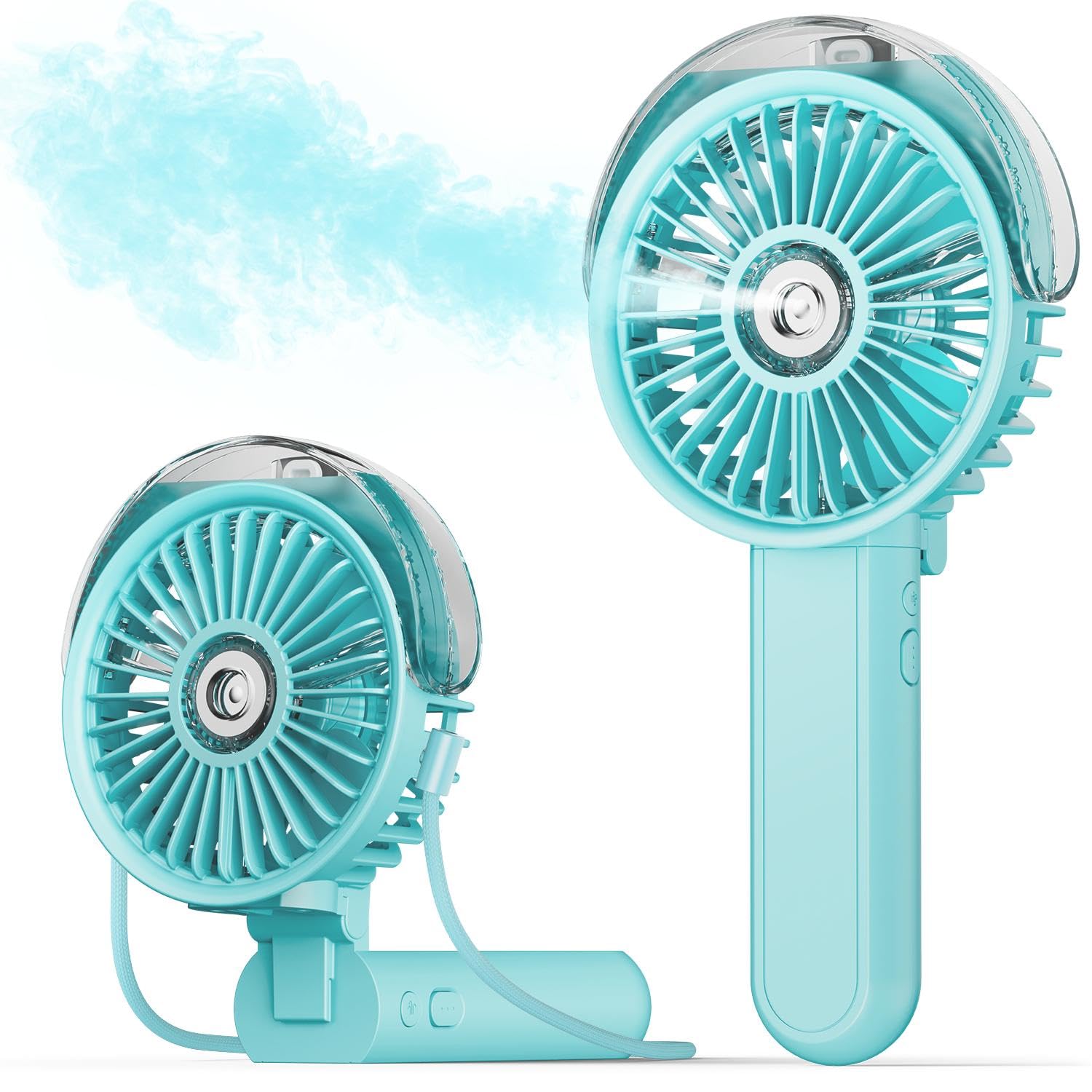 SWEETFULL Portable Misting Fan - 180° Foldable