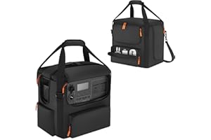 SPEQERK Carrying Case Compatible with BLUETTI AC180, Power Station Travel Bag Padded for AC180 with Multi-pockets, Protective Cover Storage Bag with Shoulder Strap & Handle Compatible with BLUETTI AC180