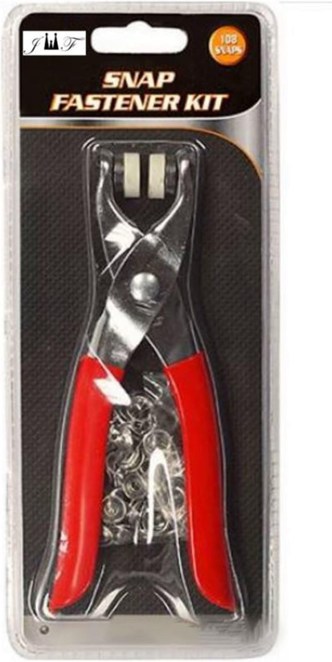 Snap Fastener Tool - with 108 Snaps Designed for Setting Back Pieces Without Having to Cut Holes in Material-Rubber Tips Help Keep Studs&Backs in Place for Centering&Crimping