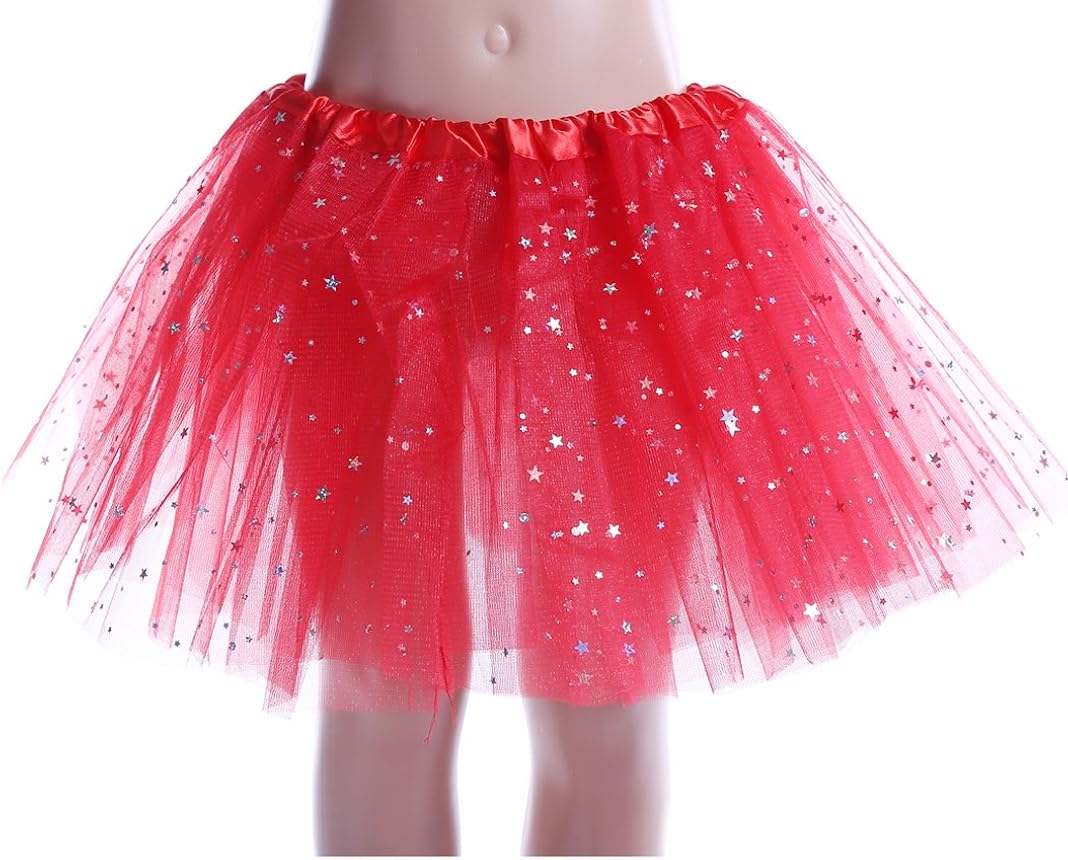 Anleolife 12 inch Red Tutu Skirt Girls Cute Ballet Tutu Baby Birthday Tutus (red): Clothing