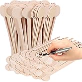 Yaomiao 200 Pcs Wooden Coffee Stir Sticks 6 Inch Disposable Coffee Stirrers DIY Wood Beverage Stir Sticks Round End Coffee Stirs for Coffee Milk Cocktail Tea