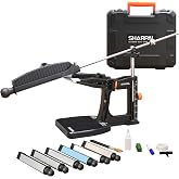 SHARPAL 202H Precision Knife Sharpening System, Adjustable Angle 10&ndash;35&deg; | Knife Sharpener Kit, 7 Abrasive Plates (Diamond 220/325/600/1000, Whetstone 3000/6000, Leather Strop) and Giftable Carry Case