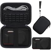 Elonbo Camera Carrying Case for KODAK PIXPRO FZ55 Digital Camera, Black | Hard Carrying Case + Soft Silicone Case 2 in 1, with Wrist Strap Pocket Removable Lens Cover, for Travel Protective Storage