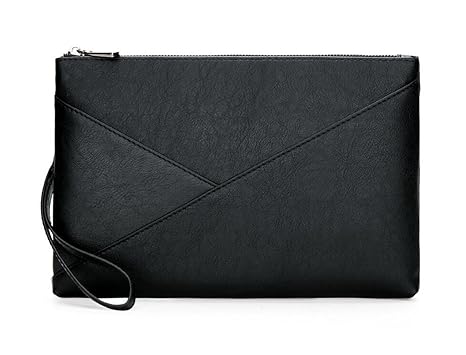 Herren-Business-Clutch Herren-Handbeltasche Super-Skinning-Nähte für Herren (Farbe : Schwarz)