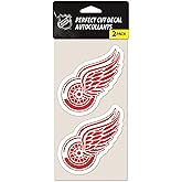 NHL Detroit Red Wings Perfect Cut Decal (Set of 2), 4" x 4"