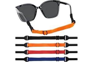 ZORRA 4 PCS Adjustable Glasses Strap, Glasses Holder Sunglass Strap Universal Eyeglasses Strap，Eye Glasses Holders Around Nec