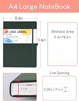 ISLAND A4 Lined Notebook 320 Pages Hardcover 100gsm view 4