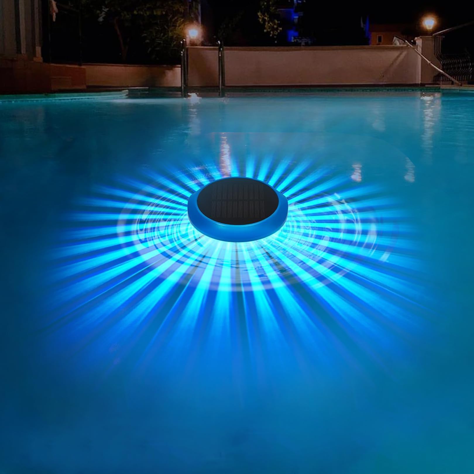 Photo 1 of RRRPIO Floating Pool Lights, Solar Floating Pool Lights with RGB Color Changing, Waterproof LED Light for Inground Pools, Night Pool Parties, Fountains, and Outdoor Decor (1, Blue)