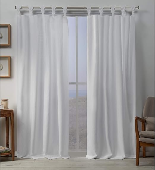 Amazon Com Exclusive Home Curtains Loha Linen Braided Tab Top