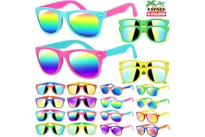 GIFTINBOX 24pack Kids Sunglasses Bulk,Kids Sunglasses Party Favor,Neon Sunglasses For Kids Boys Girls Age 3-8,Great Gifts for kids, Birthday Party ,Beach, Pool Party Favors