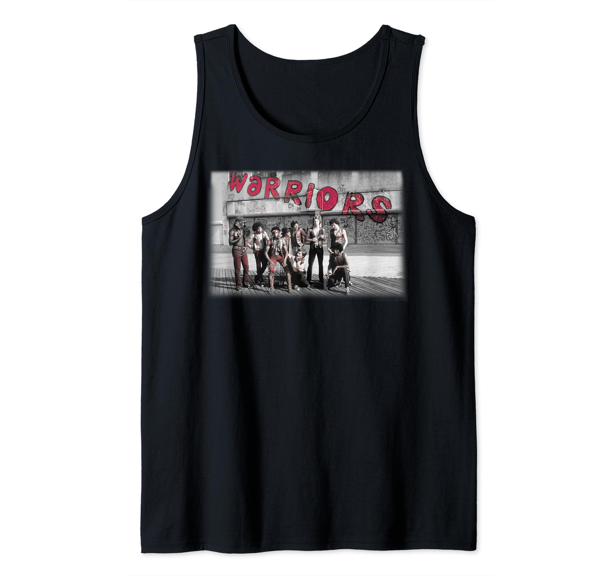 The Warriors Red Accent Group Shot Tank Top