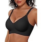Vertvie Womens Wireless Bras No Underwire Push Up Bra Seamless Supportive Full Coverage Everyday Bras Regular and Plus Size