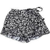 MakeMeChic Women's Boho Floral Wrap Mini Shorts Ruffle Elastic Waist Tie Skorts 2026 Summer Beach Vacation Shorts