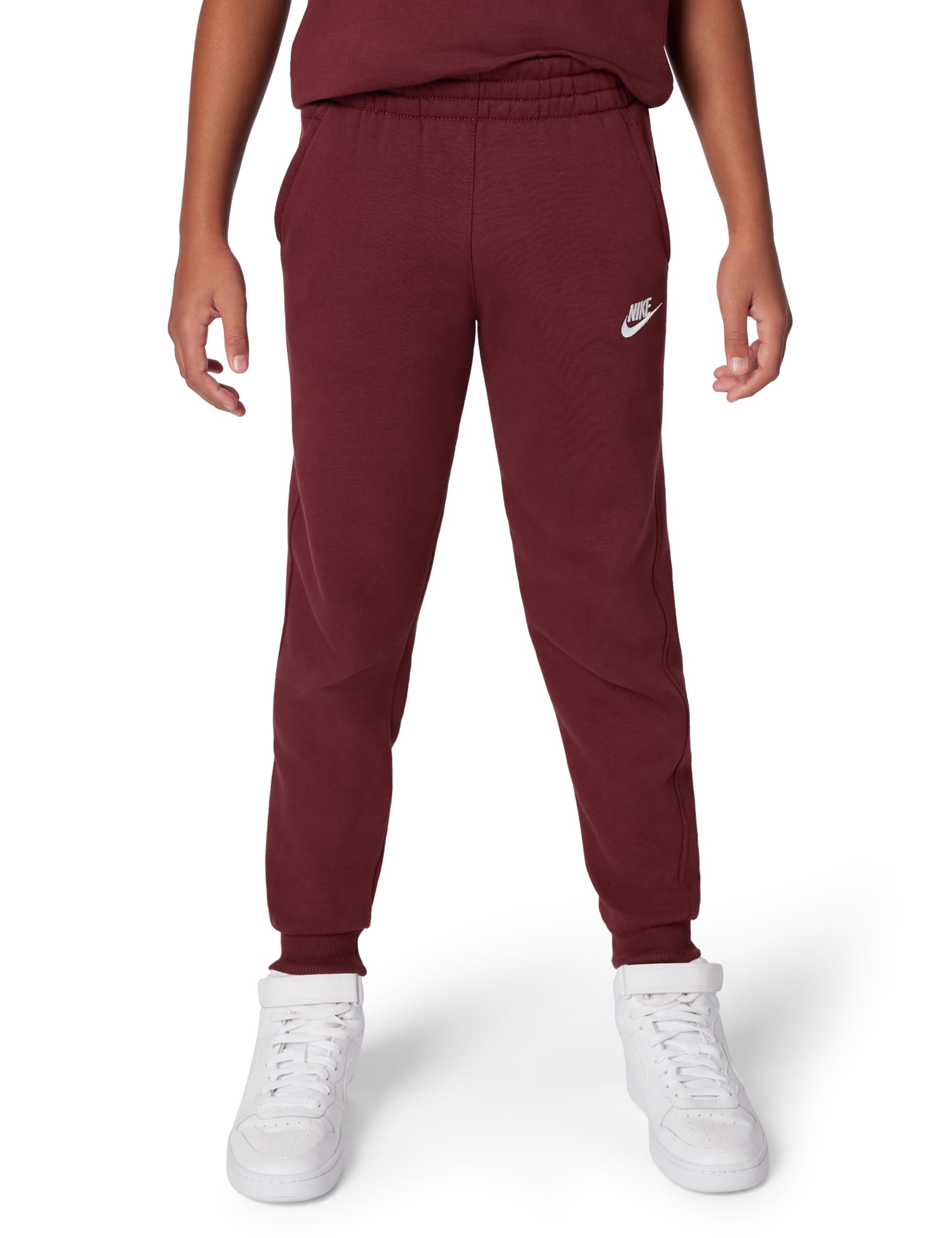 Nike Kid's Sportswear Club Fleece Joggers, Dark Team Red/White, Small Image