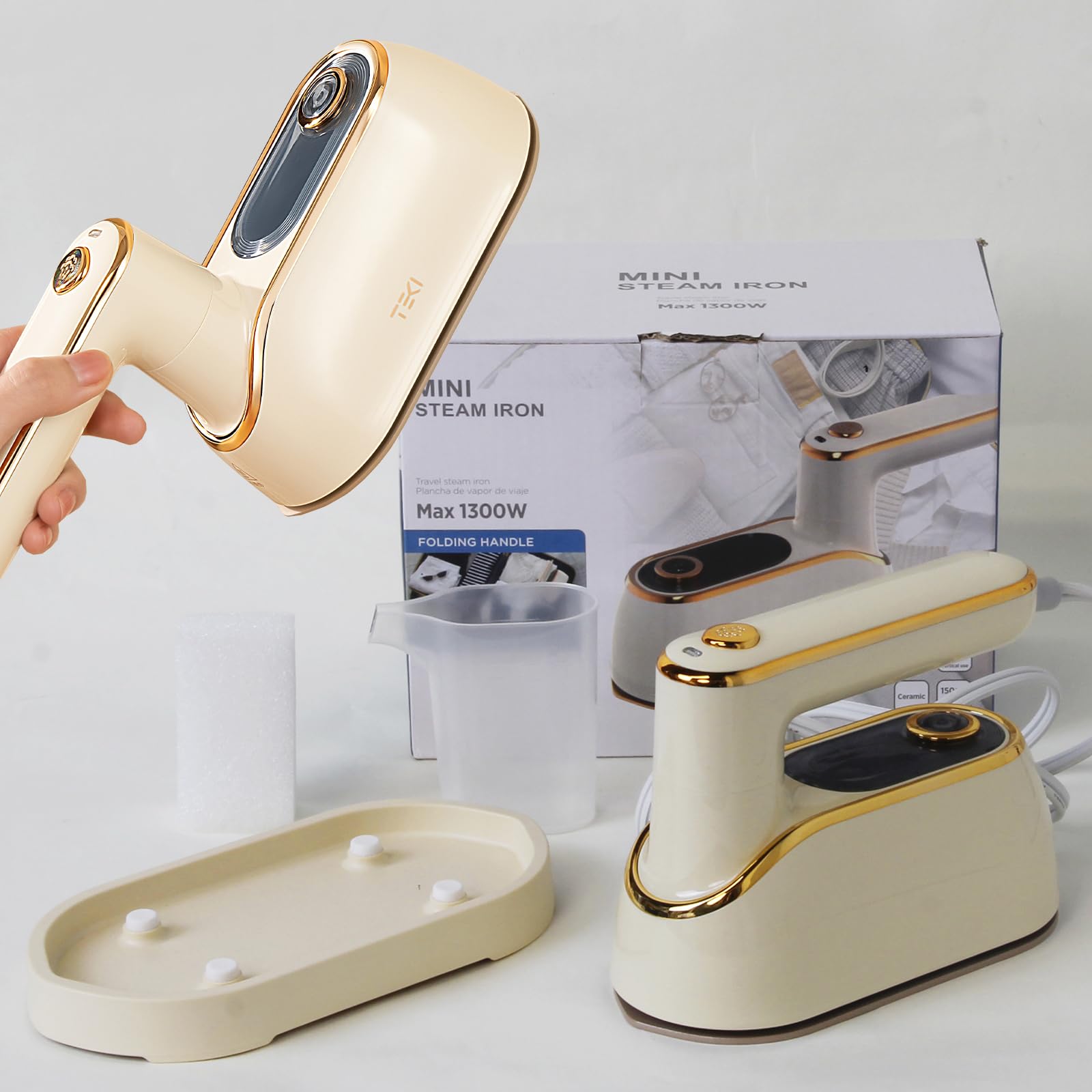 Clothes Steamer Iron Travel Size,1200W Garment Steamer Portable Mini Travel Steamer for Clothes, Removing Wrinkle,150ML Capacity Small Travel Steam Iron for Clothes, Compact Size and Lightweight