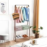 Youyijia Clothes Rail 60x151cm Heavy Duty Metal Garment Rack Coffee view 9