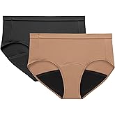 Hanes womens Just My Size Comfort, Period. Brief Period Underwear, Super Leaks, 2-pack (Plus Sizes)