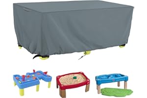 TORUTA Kids Water Table Cover for Simplay3 Water Play Table Rectangular Grey Made of 600D Waterproof Oxford Fabric Tear-Resistant