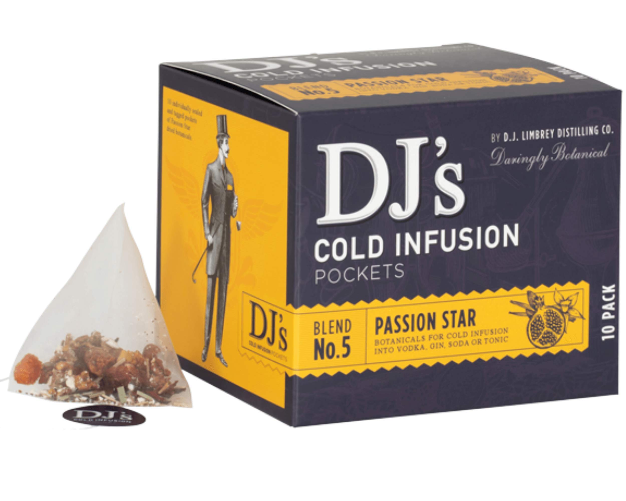 DJ's Cold Infusion Vodka & Gin Infusion Botanicals - Flavoured Vodka | Gin Alternative. Stir Slowly into Gin, Vodka, Soda or Tonic. Delightful Vodka | Gin Gifts for Women & for Men (Passion Star-10)