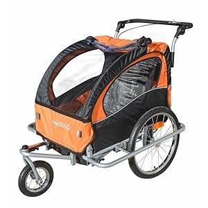Baby Diego Bike Trailer/Jogger Orange/Black