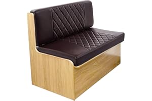 Attliahome 5-Inch Thick RV Dinette Cushion of PU Leather Replacement Camper Cushions Includes 1 Booth Seats and 1 Backrests for RV,Camper,Trailer Bed (Brown,40")