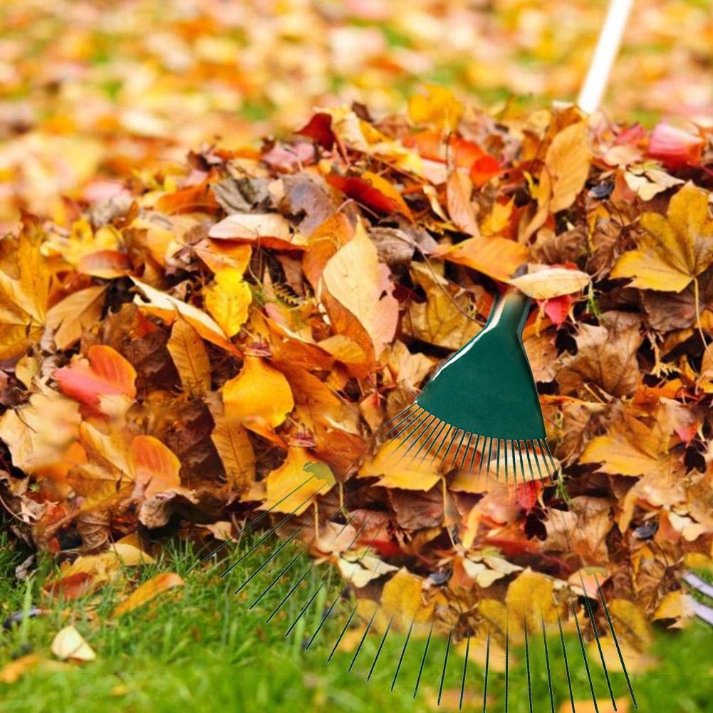 Ajustable de Acero Inoxidable Lamptti Rastrillo de Hojas de jardín de