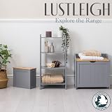 Christow Grey Ladder Shelf Unit 4 Tier Bathroom Storage Display Stand view 7