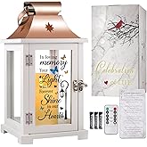 Memorial Lantern, Sympathy Gifts for Loss of Mom/Dad/Loved One, Bereavement Gifts, in Memory of Loved One Lantern,Celebration of Life, Memorial Gifts, Funeral Lantern, in Loving Memory Your Light ...