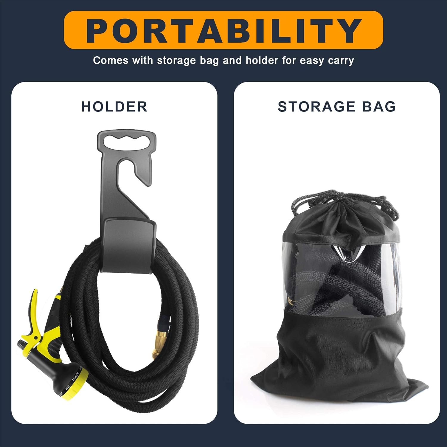 Aterod Expandable Garden Hose, 50ft Strongest Flexible Water Hose, 9 Functions Sprayer with Double Latex Core, 3/4" Solid Brass Fittings, Extra Strength Fabric - Upgraded Lightweight Expanding Hose : Garden & Outdoor