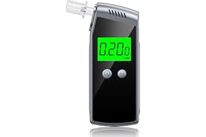 Breathalyzer,2026 Upgraded Alcohol Tester with USB Rechargeable,Portable Breathalyzer with LCD Digital Display and 10 Mouthpi